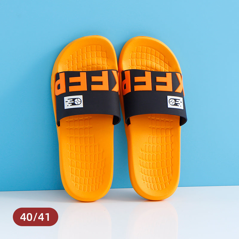Stylish Letter Slide Slippers for Men(Orange)(40/41)