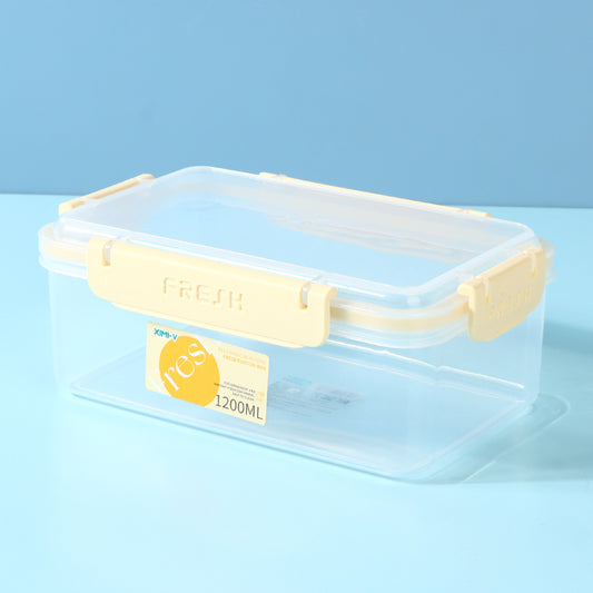 1200ML/40.5fl.oz. Rectangular Plastic Preservation Box JH005 (Yellow)