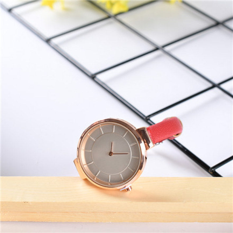 Delicate Watch with Rose Gold Dial and Fine Belt - bright red – Kawaii ...