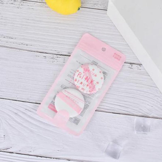 PINK Cushion Powder Puff Blender (2 Pcs)