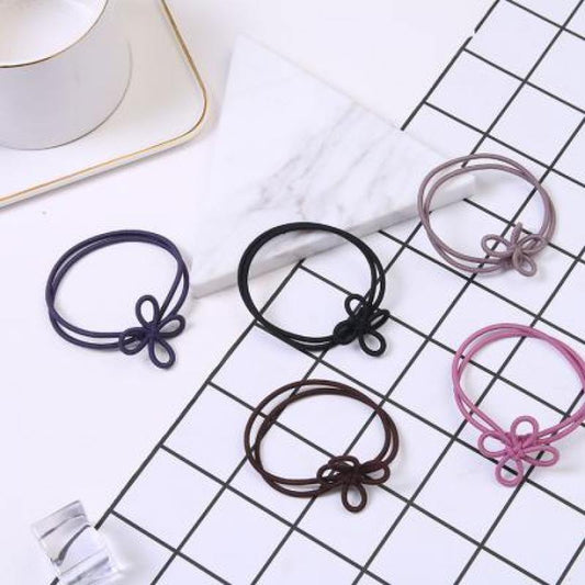 Flower Knot Hair Rope (1 Pair)