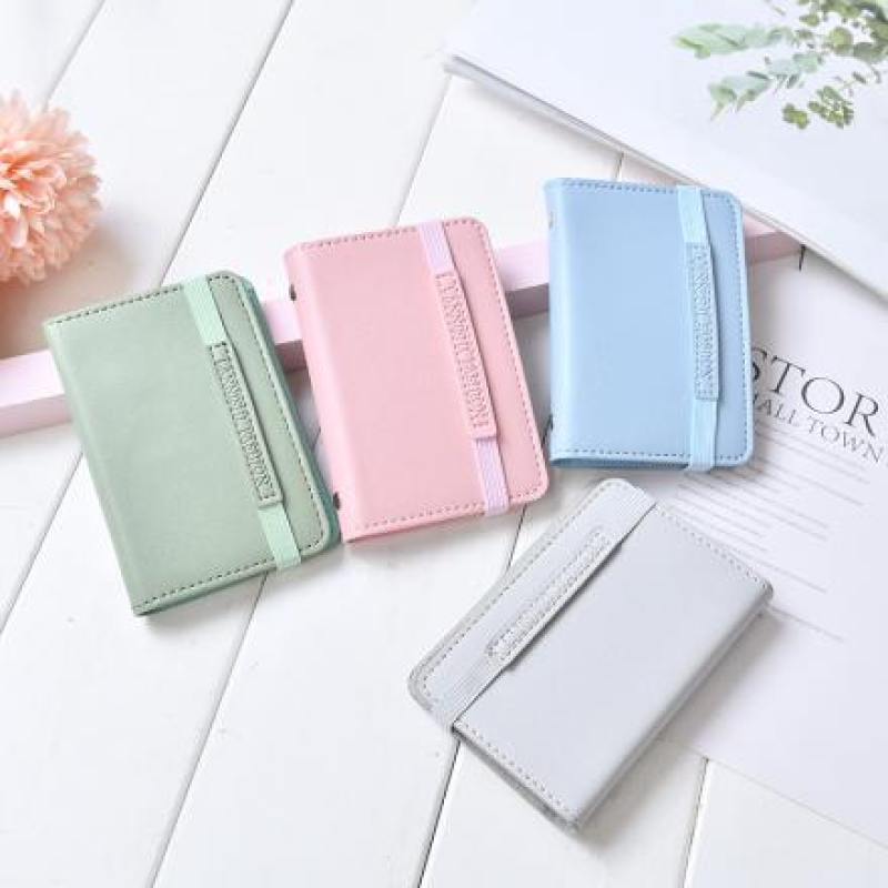 Stylish Card Purse with Elastic Strap Closure