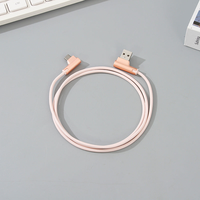 Angle USB Type-C Cable (Pink)