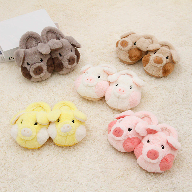 Lovely Pig Design Warm Slippers for Children (28/29)