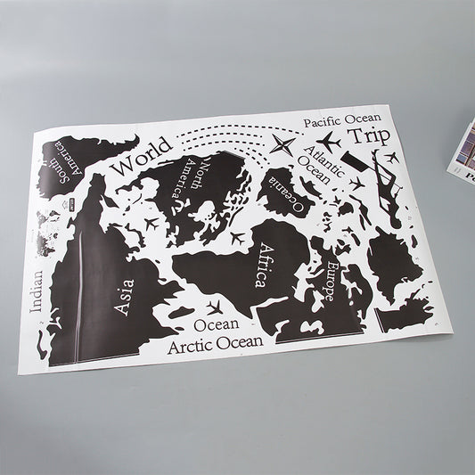 Self-Adhesive World Map Mural