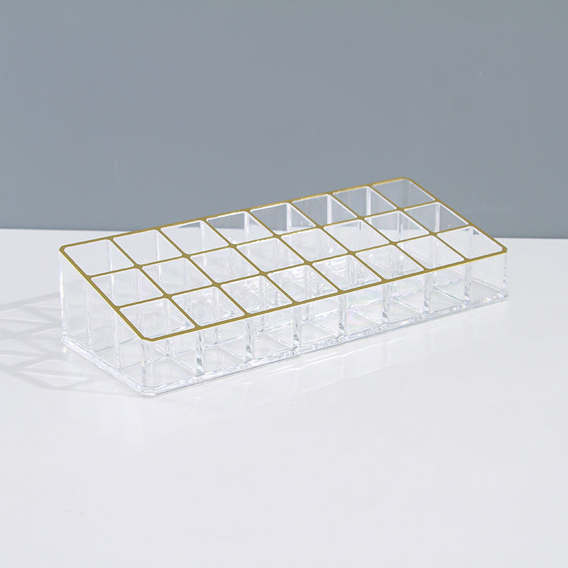Large Gold-Plated Plastic Lipstick Organizer
