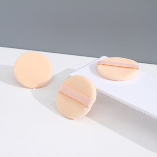Double-sided Round Flocking Powder Puff 55mm (3 Count)