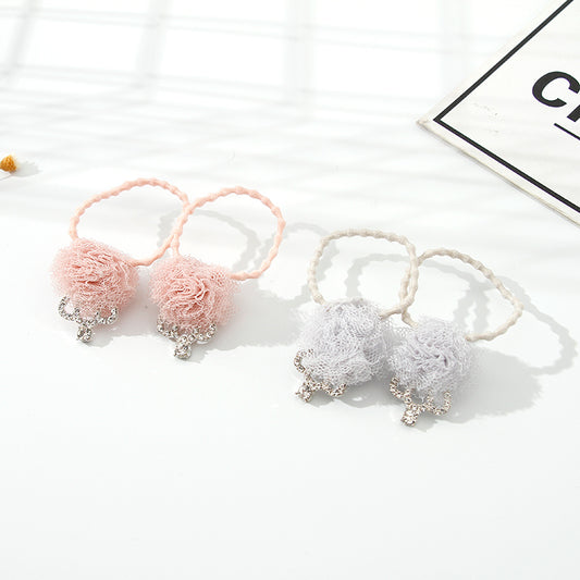 Gauze Crown Hair Rope for Children (1 Pair)