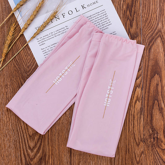 Sport Style Letters Print Cooling Arm Sleeves (Pink)