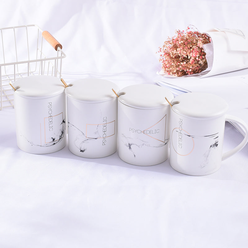 Simple Style Marbling Ceramic Mug