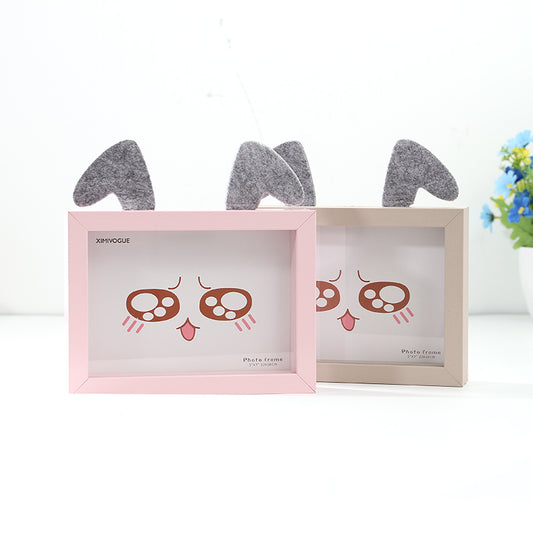 Cartoon Rabbit Ears 7-Inch Photo Frame