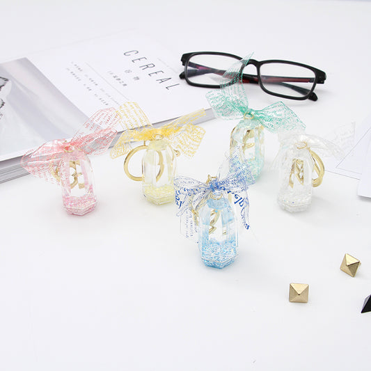Bowknot Conical Bottle Key Chain