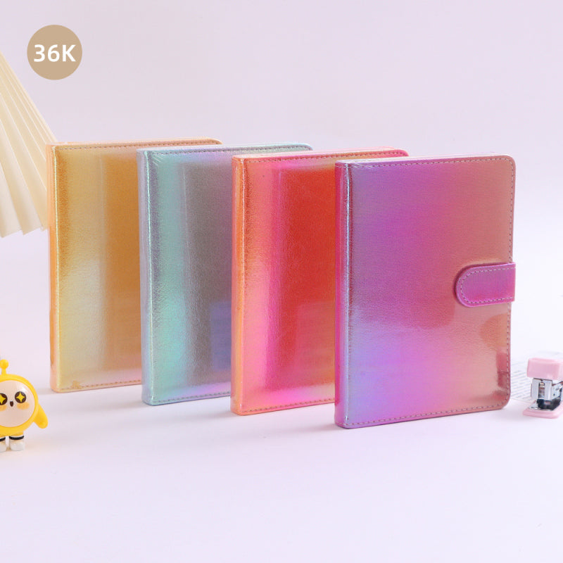 Fluorescent Collection PU Leather Cover Notebook (132*178*19) (36K) (96 Sheets)