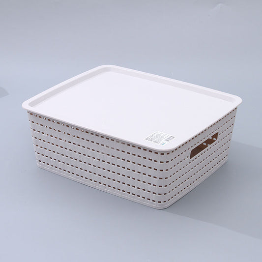 Wood Grain Plastic Storage Box – Small