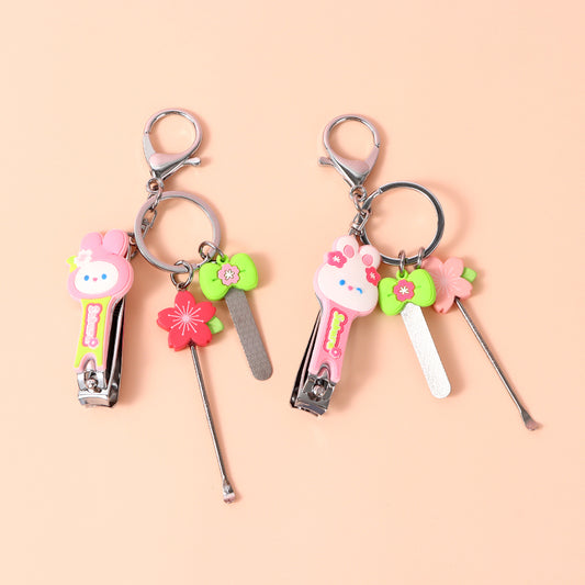 Spring Nail Clipper Keychain