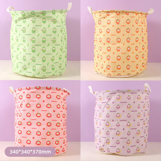 V Family Large Fabric Storage Bucket