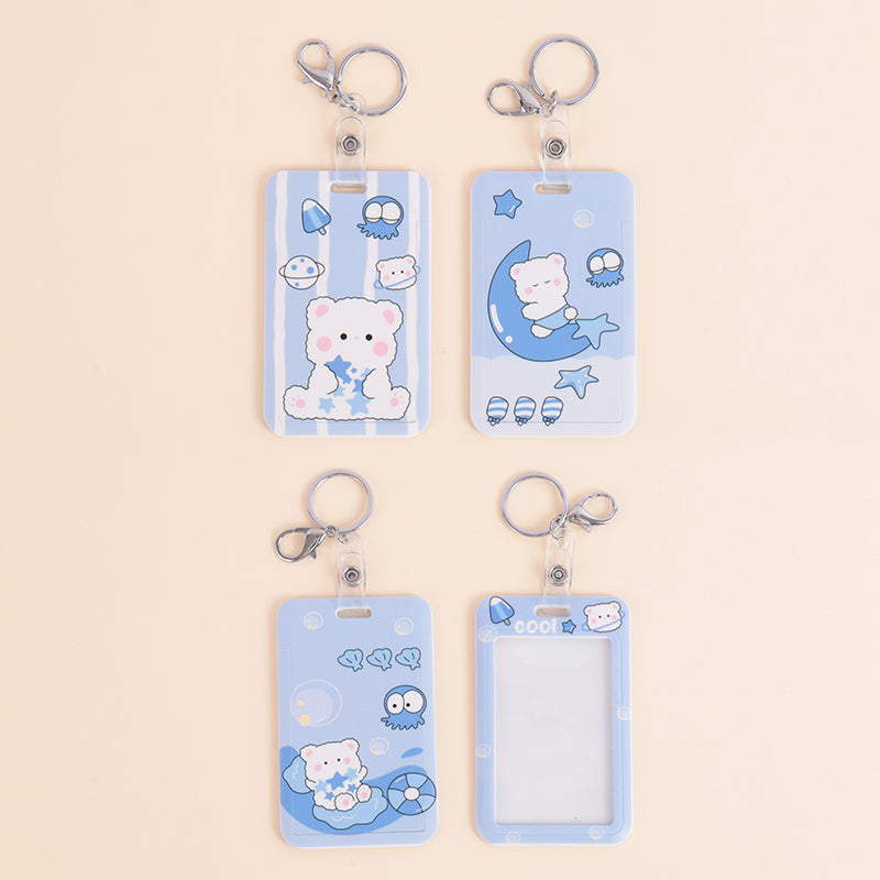 Ocean Bunny Card Holder Keychain
