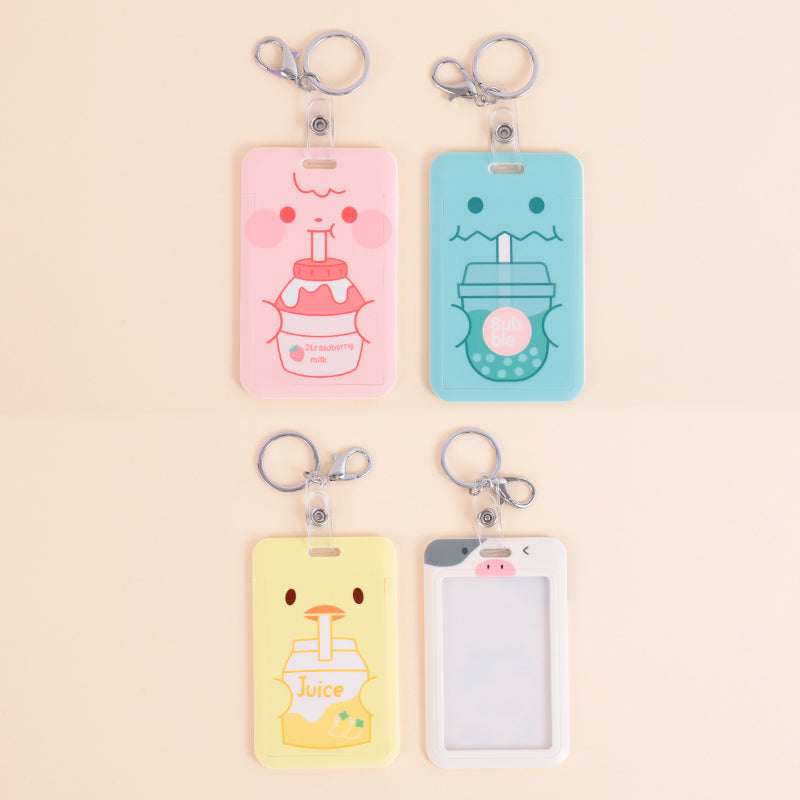 Animal Beverage Card Holder Keychain