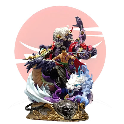 One Piece Roronoa Zoro vs Asura Battle Resin Statue – Premium Anime Collectible Figure with Dragon & Demon Effect | Large PVC Action Figure | Manga & Anime Display Model for Collectors