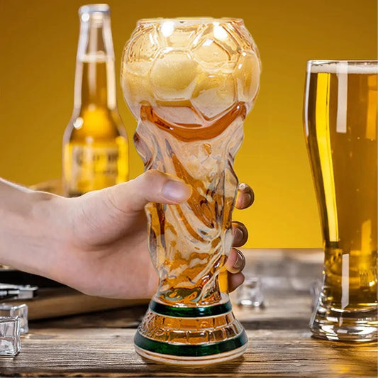 FIFA World Cup Trophy Glass | Football-Shaped Creative Drinking Glass | Soccer Fan Gift & Barware