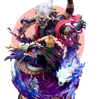 One Piece Roronoa Zoro vs Asura Battle Resin Statue – Premium Anime Collectible Figure with Dragon & Demon Effect | Large PVC Action Figure | Manga & Anime Display Model for Collectors