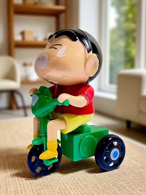 Shinchan Cycling Action Figure Toy | Cute Cartoon Bike Ride Figurine for Kids & Anime Collectors