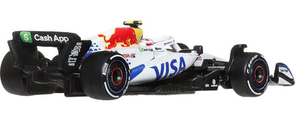 Hot Wheels Premium 2025 F1 Visa Cash App RB Formula One Team Car #30 – 1:64 Diecast Metal Model with Real Riders