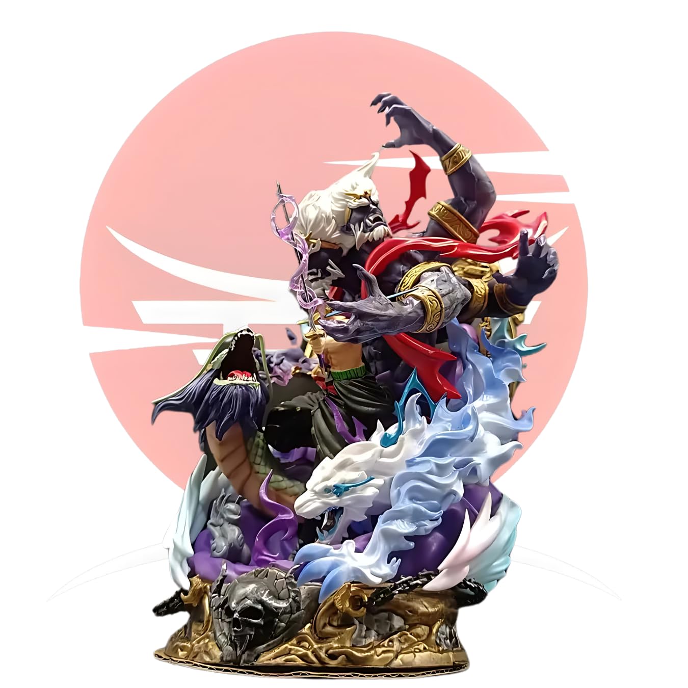One Piece Roronoa Zoro vs Asura Battle Resin Statue – Premium Anime Collectible Figure with Dragon & Demon Effect | Large PVC Action Figure | Manga & Anime Display Model for Collectors