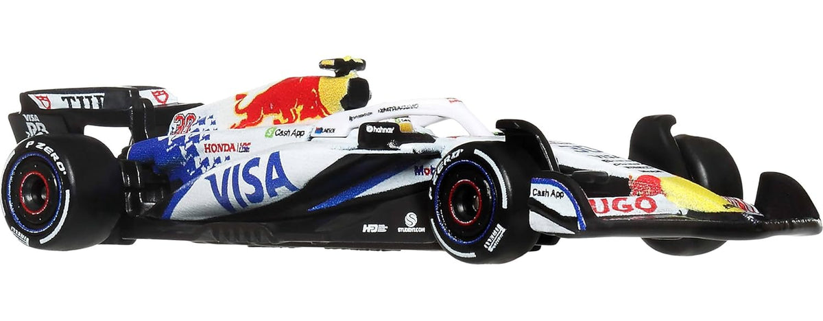 Hot Wheels Premium 2025 F1 Visa Cash App RB Formula One Team Car #30 – 1:64 Diecast Metal Model with Real Riders