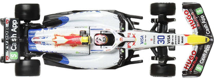 Hot Wheels Premium 2025 F1 Visa Cash App RB Formula One Team Car #30 – 1:64 Diecast Metal Model with Real Riders