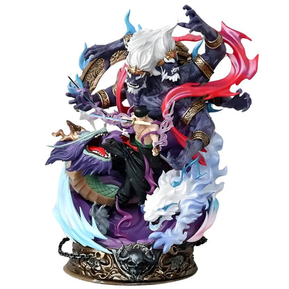 One Piece Roronoa Zoro vs Asura Battle Resin Statue – Premium Anime Collectible Figure with Dragon & Demon Effect | Large PVC Action Figure | Manga & Anime Display Model for Collectors