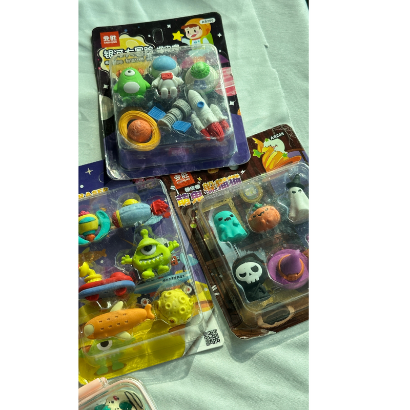 Spaceship Eraser Set