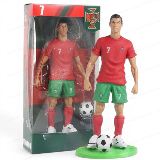 Cristiano Ronaldo Portugal #7 Football Action Figure – 22cm Collectible Soccer Player Statue with Ball & Display Stand | CR7 Fan Gift | FIFA Football Collectible Toy