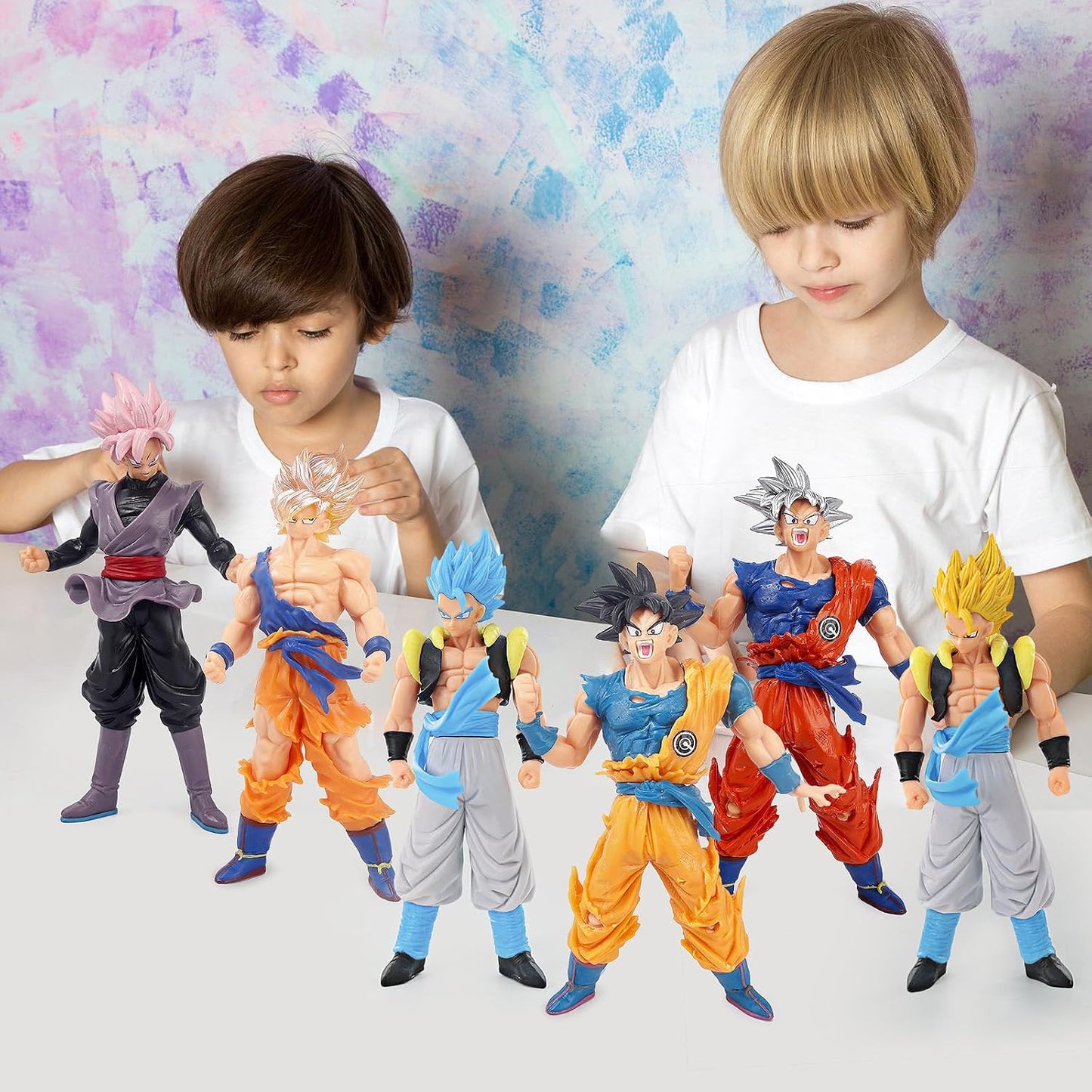Dragon Ball Z PVC Action Figure Set of 6 – Goku, Ultra Instinct Goku, Super Saiyan Goku, Goku Black Rose, Gogeta Super Saiyan & Super Saiyan Blue Collectible Anime Figures | DBZ Mini Statue Toy for Kids, Gamers & Collectors