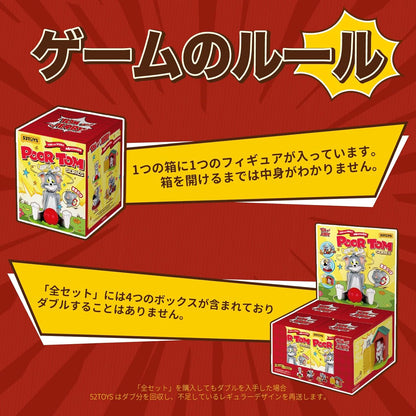 Tom & Jerry Poor Tom Blind Box Series – Cute Cartoon Collectible Figurines | Surprise Mystery Box Toys for Kids & Adults | Kawaii Desk Decoration Gifts