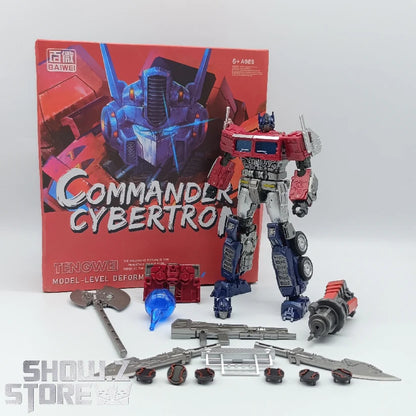 Baiwei TW-1027B DarkForge Shadow Commander Black Stealth Transforming Robot Action Figure | Semi-Truck Mech Collectible with Weapons & Accessories