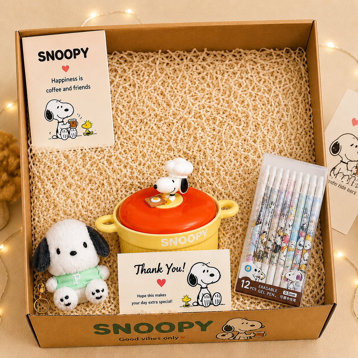 Snoopy Cute Lifestyle Ultimate Gift Hamper – 3-in-1 Kawaii Essentials Box for Everyday Joy & Gifting