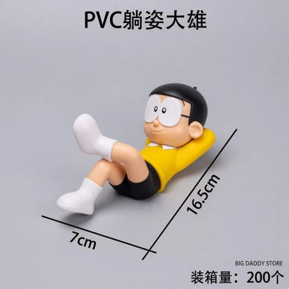 Doraemon Nobita Sleeping Car Dashboard Toy | Cute Anime Car Decoration | Kawaii Dashboard Showpiece (18cm)