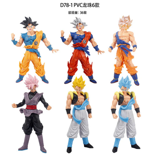 Dragon Ball Z PVC Action Figure Set of 6 – Goku, Ultra Instinct Goku, Super Saiyan Goku, Goku Black Rose, Gogeta Super Saiyan & Super Saiyan Blue Collectible Anime Figures | DBZ Mini Statue Toy for Kids, Gamers & Collectors
