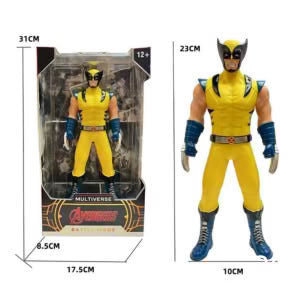 9-Inch (23CM) Wolverine Inspired Movable Action Figure with Mask | Rotatable Joints | Superhero Collectible PVC Model
