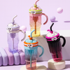 Kawaii Eyes Large Capacity Straw Bottle – 1200ml