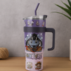 Labubu & One Piece Tumbler with  Steel Straw – 1200ml