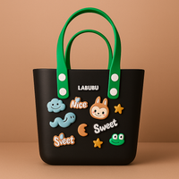 Labubu Kawaii Crocs EVA Bag with Charms – (23*19*13cm)