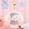 Cinnamoroll Sporty Stripes Plush Keychain – Cute Kawaii Charm