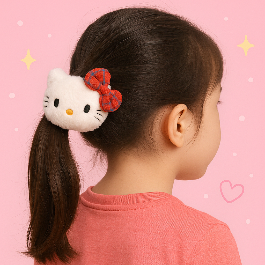 Hello Kitty Cute Essentials Gift Hamper – Sanrio Gift Set with Toothbrush, Neck Pillow, Scrunchie & Night Light