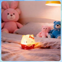 Pompompurin, Cinnamoroll & Hello Kitty Cute Vinyl Night Lamp – Button Operated LED Bedside Light Lamp