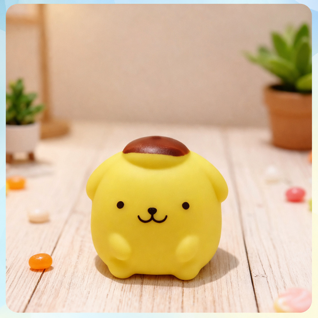 Pompompurin, Cinnamoroll & Hello Kitty Cute Vinyl Night Lamp – Button Operated LED Bedside Light Lamp