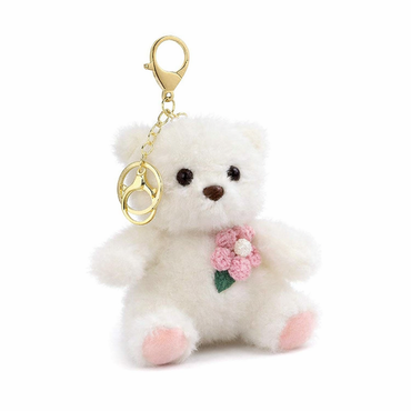 Kawaii Teddy Bear Plush Keychain – Cute Soft Mini Bear Bag Charm, Backpack & Key Ring