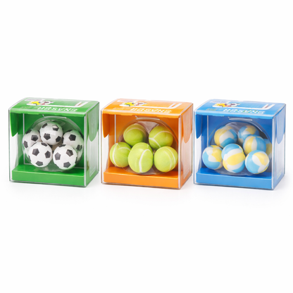 Sports Ball Eraser Set (Pack of 5) | Football, Tennis & Volleyball Design Cute Pencil Erasers | Each Box Sold Separately