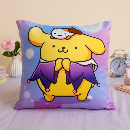 Kawaii Pompompurin Throw Pillow – Soft Plush Cushion